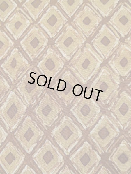 画像6: L0426L  小紋 女性用着物  シルク（正絹） ペール 赤み 茶色, 菱 【中古】 【USED】 【リサイクル】 ★★★☆☆ (6)