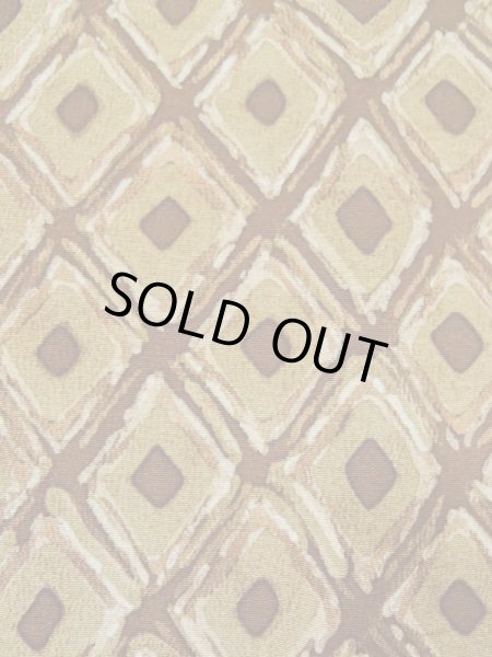 画像7: L0426L  小紋 女性用着物  シルク（正絹） ペール 赤み 茶色, 菱 【中古】 【USED】 【リサイクル】 ★★★☆☆ (7)