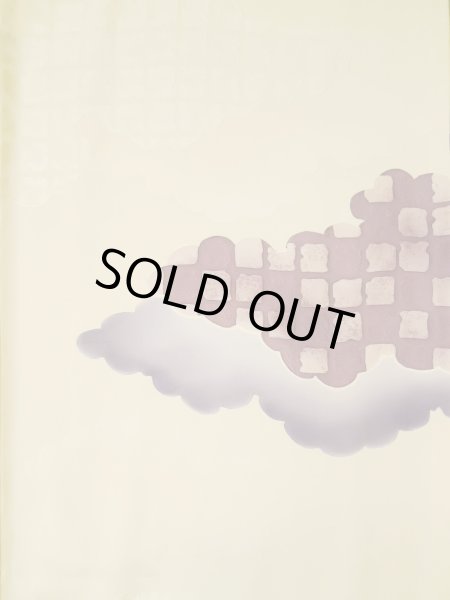 画像3: L0426N  小紋 女性用着物  シルク(正絹) ペール ライト イエロー(黄色), 雲 【中古】 【USED】 【リサイクル】 ★★★☆☆ (3)