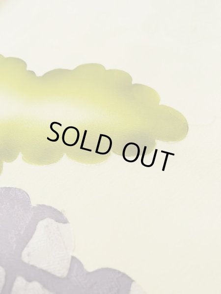 画像11: L0426N  小紋 女性用着物  シルク(正絹) ペール ライト イエロー(黄色), 雲 【中古】 【USED】 【リサイクル】 ★★★☆☆ (11)