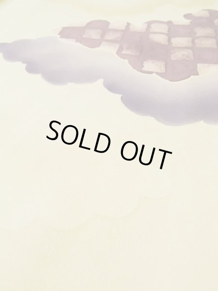 画像13: L0426N  小紋 女性用着物  シルク(正絹) ペール ライト イエロー(黄色), 雲 【中古】 【USED】 【リサイクル】 ★★★☆☆ (13)