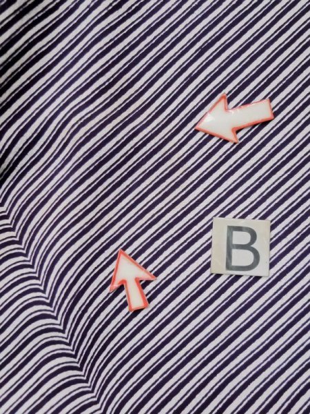 画像15: L0426O  小紋 女性用着物  シルク(正絹) 紫み  青, 線 【中古】 【USED】 【リサイクル】 ★★☆☆☆ (15)