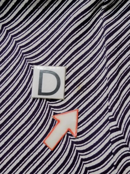 画像17: L0426O  小紋 女性用着物  シルク(正絹) 紫み  青, 線 【中古】 【USED】 【リサイクル】 ★★☆☆☆ (17)