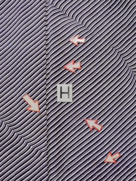 画像21: L0426O  小紋 女性用着物  シルク(正絹) 紫み  青, 線 【中古】 【USED】 【リサイクル】 ★★☆☆☆ (21)