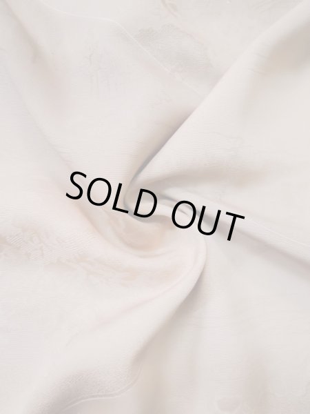 画像14: L0426P  小紋 女性用着物  シルク(正絹) ペール グレイッシュ ピンク, 木 【中古】 【USED】 【リサイクル】 ★★☆☆☆ (14)