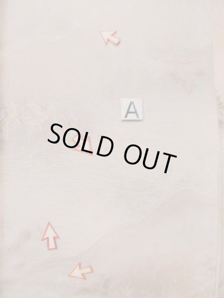 画像16: L0426P  小紋 女性用着物  シルク(正絹) ペール グレイッシュ ピンク, 木 【中古】 【USED】 【リサイクル】 ★★☆☆☆ (16)