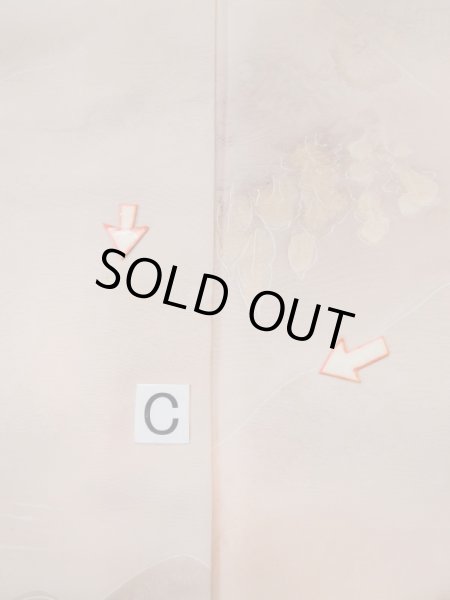 画像18: L0426P  小紋 女性用着物  シルク(正絹) ペール グレイッシュ ピンク, 木 【中古】 【USED】 【リサイクル】 ★★☆☆☆ (18)