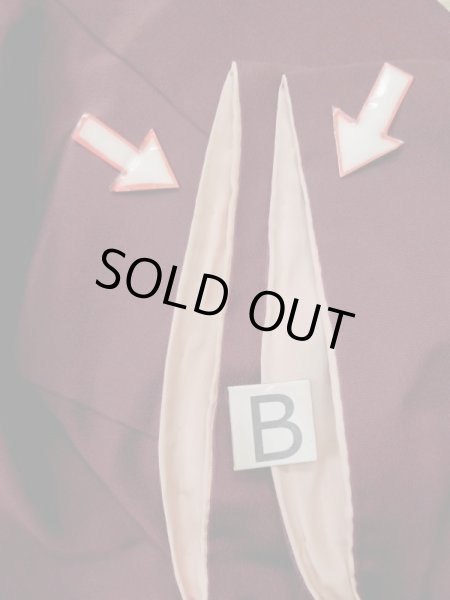 画像13: L0426U  織 女性用着物  シルク(正絹) ダーク  えんじ,  【中古】 【USED】 【リサイクル】 ★☆☆☆☆ (13)