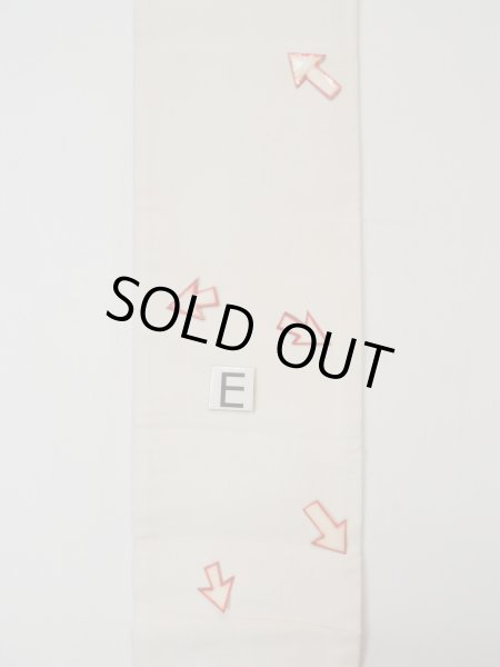 画像16: L0427I 名古屋帯 女性用着物 シルク(正絹)   オレンジ 抽象的模様 【中古】 【USED】 【リサイクル】 ★☆☆☆☆ (16)