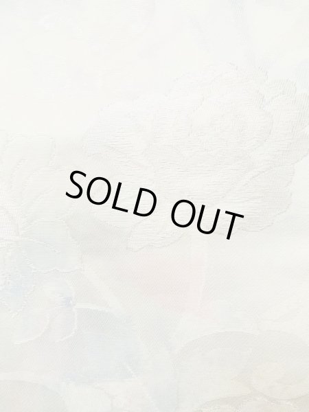 画像5: L0427S 名古屋帯 女性用着物 シルク（正絹）   オフ　ホワイト 花 【中古】 【USED】 【リサイクル】 ★★★☆☆ (5)