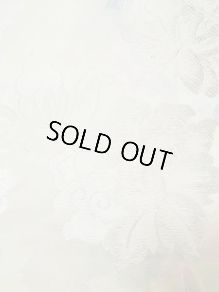 画像6: L0427S 名古屋帯 女性用着物 シルク（正絹）   オフ　ホワイト 花 【中古】 【USED】 【リサイクル】 ★★★☆☆ (6)