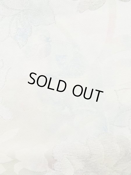 画像9: L0427S 名古屋帯 女性用着物 シルク（正絹）   オフ　ホワイト 花 【中古】 【USED】 【リサイクル】 ★★★☆☆ (9)