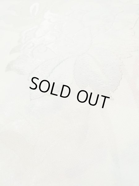 画像10: L0427S 名古屋帯 女性用着物 シルク（正絹）   オフ　ホワイト 花 【中古】 【USED】 【リサイクル】 ★★★☆☆ (10)