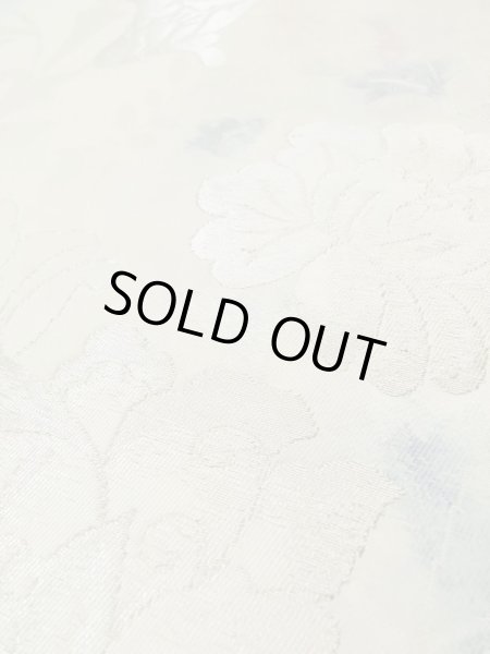 画像11: L0427S 名古屋帯 女性用着物 シルク（正絹）   オフ　ホワイト 花 【中古】 【USED】 【リサイクル】 ★★★☆☆ (11)