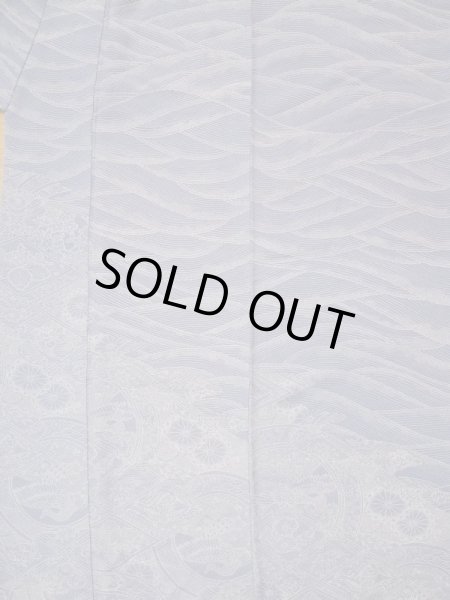 画像4: L0511C  L0511C 訪問着 女性用着物  シルク(正絹) 淡い 青み 藤色, 菊 【中古】 【USED】 【リサイクル】 ★★★☆☆ (4)