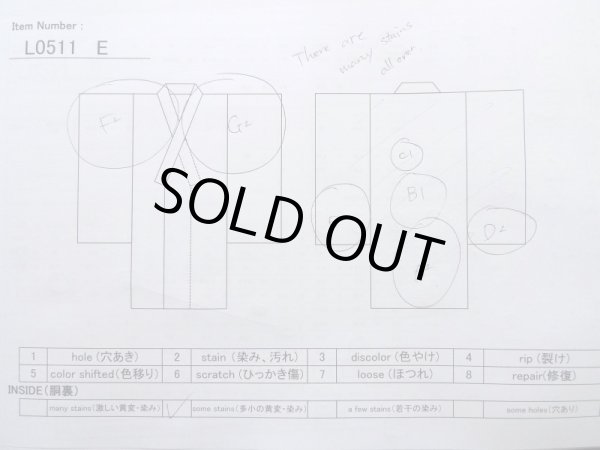 画像17: L0511E  L0511E 訪問着 女性用着物 巾着柄 シルク(正絹) 淡い 灰色がかった 珊瑚色, ぼたん 【中古】 【USED】 【リサイクル】 ★☆☆☆☆ (17)