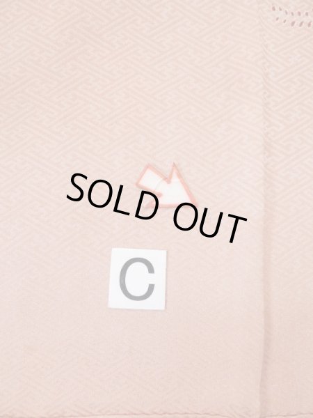 画像20: L0511E  L0511E 訪問着 女性用着物 巾着柄 シルク(正絹) 淡い 灰色がかった 珊瑚色, ぼたん 【中古】 【USED】 【リサイクル】 ★☆☆☆☆ (20)