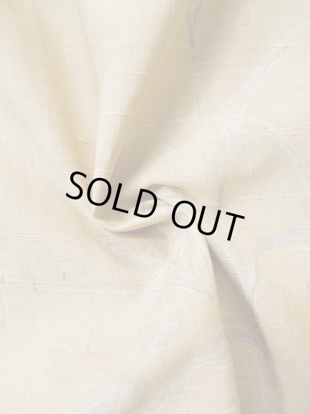 画像15: L0511G  L0511G 訪問着 女性用着物 トンボ柄、ほつれ、裂けあり、ウールと麻のような手触りです。 不明   ベージュ, 草 【中古】 【USED】 【リサイクル】 ★☆☆☆☆ (15)