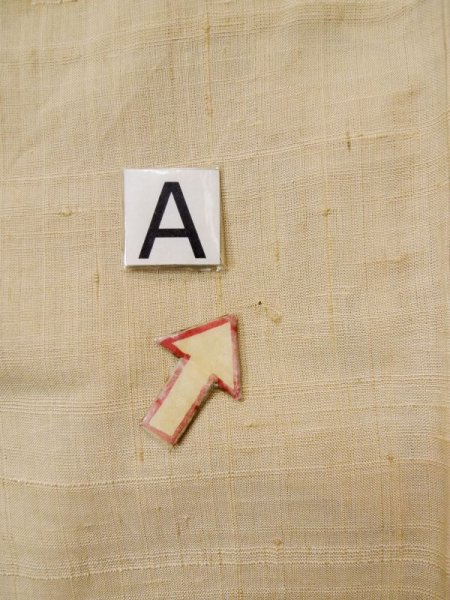 画像17: L0511G  L0511G 訪問着 女性用着物 トンボ柄、ほつれ、裂けあり、ウールと麻のような手触りです。 不明   ベージュ, 草 【中古】 【USED】 【リサイクル】 ★☆☆☆☆ (17)