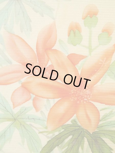 画像9: L0511J  L0511J 訪問着 女性用着物  シルク(正絹) 薄い 赤み 黄色, 花 【中古】 【USED】 【リサイクル】 ★★☆☆☆ (9)