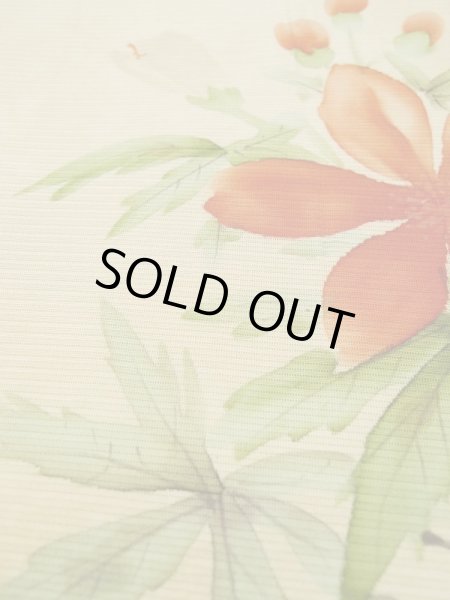 画像12: L0511J  L0511J 訪問着 女性用着物  シルク(正絹) 薄い 赤み 黄色, 花 【中古】 【USED】 【リサイクル】 ★★☆☆☆ (12)