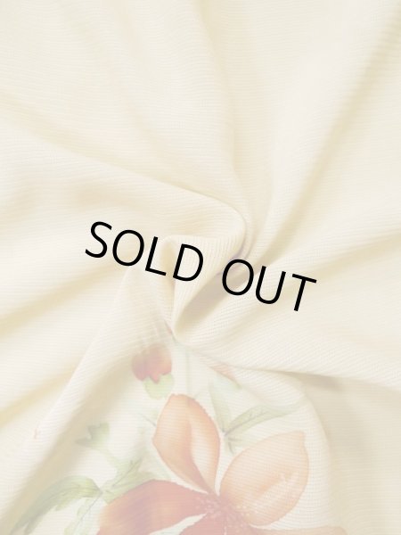 画像13: L0511J  L0511J 訪問着 女性用着物  シルク(正絹) 薄い 赤み 黄色, 花 【中古】 【USED】 【リサイクル】 ★★☆☆☆ (13)