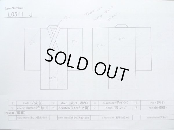 画像15: L0511J  L0511J 訪問着 女性用着物  シルク(正絹) 薄い 赤み 黄色, 花 【中古】 【USED】 【リサイクル】 ★★☆☆☆ (15)