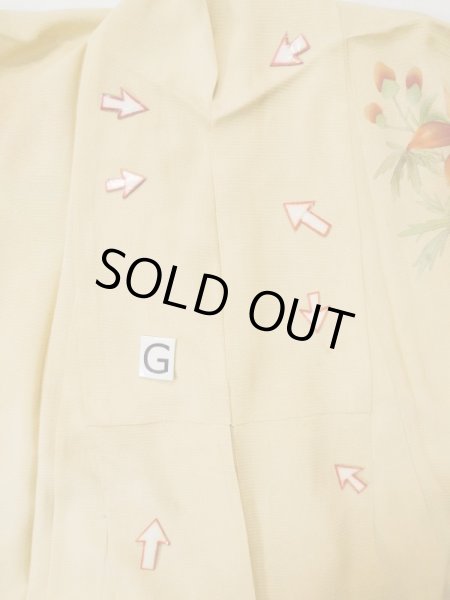 画像22: L0511J  L0511J 訪問着 女性用着物  シルク(正絹) 薄い 赤み 黄色, 花 【中古】 【USED】 【リサイクル】 ★★☆☆☆ (22)