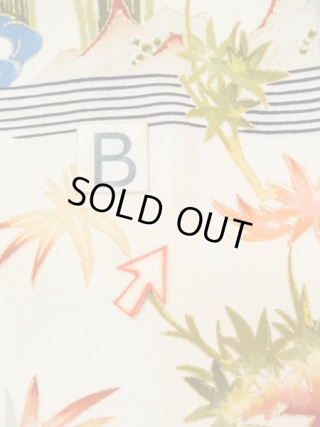 画像24: L0511P  L0511P 訪問着 女性用着物 滝柄 シルク（正絹）   オフ　ホワイト, 菊 【中古】 【USED】 【リサイクル】 ★★★☆☆ (24)