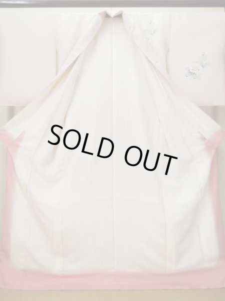 画像3: L0511Q  L0511Q 訪問着 女性用着物  シルク(正絹) 淡い 薄い 桃色, ぼたん 【中古】 【USED】 【リサイクル】 ★★★☆☆ (3)