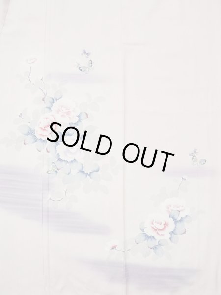 画像4: L0511Q  L0511Q 訪問着 女性用着物  シルク(正絹) 淡い 薄い 桃色, ぼたん 【中古】 【USED】 【リサイクル】 ★★★☆☆ (4)