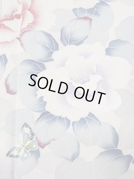 画像6: L0511Q  L0511Q 訪問着 女性用着物  シルク(正絹) 淡い 薄い 桃色, ぼたん 【中古】 【USED】 【リサイクル】 ★★★☆☆ (6)