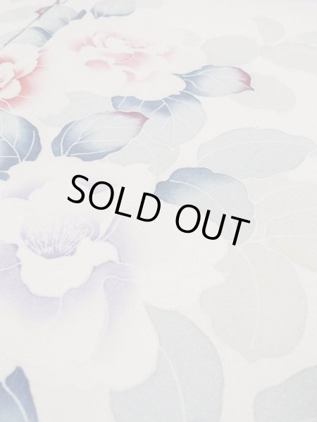 画像12: L0511Q  L0511Q 訪問着 女性用着物  シルク(正絹) 淡い 薄い 桃色, ぼたん 【中古】 【USED】 【リサイクル】 ★★★☆☆ (12)