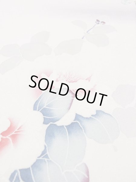 画像13: L0511Q  L0511Q 訪問着 女性用着物  シルク(正絹) 淡い 薄い 桃色, ぼたん 【中古】 【USED】 【リサイクル】 ★★★☆☆ (13)