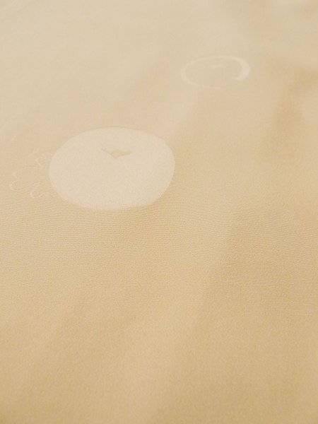 画像11: L0511R  L0511R 訪問着 女性用着物 屏風柄、汚れ/染みあり シルク（正絹） 淡い 赤み 橙色, 菊 【中古】 【USED】 【リサイクル】 ★☆☆☆☆ (11)