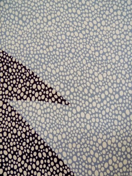 画像7: L0511T  L0511T 訪問着 女性用着物  シルク(正絹) 淡い 灰色がかった 水色, 小さな点々 【中古】 【USED】 【リサイクル】 ★★☆☆☆ (7)