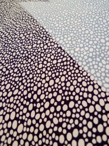 画像11: L0511T  L0511T 訪問着 女性用着物  シルク(正絹) 淡い 灰色がかった 水色, 小さな点々 【中古】 【USED】 【リサイクル】 ★★☆☆☆ (11)