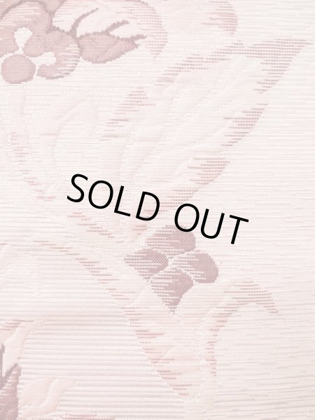 画像7: L0512D 名古屋帯 女性用着物 化繊 ペール  ピンク 唐花 【中古】 【USED】 【リサイクル】 ★★★★★ (7)