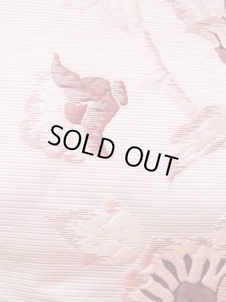 画像8: L0512D 名古屋帯 女性用着物 化繊 ペール  ピンク 唐花 【中古】 【USED】 【リサイクル】 ★★★★★ (8)