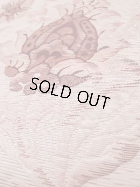 画像10: L0512D 名古屋帯 女性用着物 化繊 ペール  ピンク 唐花 【中古】 【USED】 【リサイクル】 ★★★★★ (10)