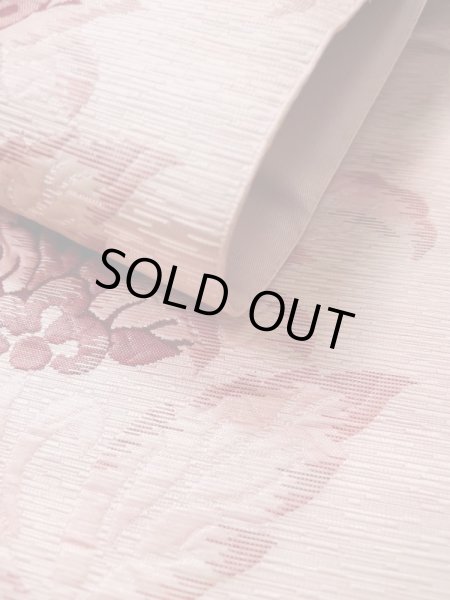 画像13: L0512D 名古屋帯 女性用着物 化繊 ペール  ピンク 唐花 【中古】 【USED】 【リサイクル】 ★★★★★ (13)