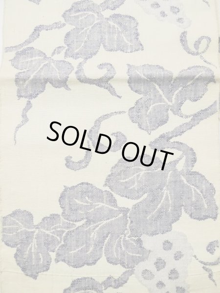 画像4: L0512K 名古屋帯 女性用着物 シルク(正絹)   オフ ホワイト つた 【中古】 【USED】 【リサイクル】 ★★★☆☆ (4)