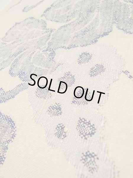 画像8: L0512K 名古屋帯 女性用着物 シルク(正絹)   オフ ホワイト つた 【中古】 【USED】 【リサイクル】 ★★★☆☆ (8)