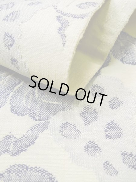 画像11: L0512K 名古屋帯 女性用着物 シルク(正絹)   オフ ホワイト つた 【中古】 【USED】 【リサイクル】 ★★★☆☆ (11)