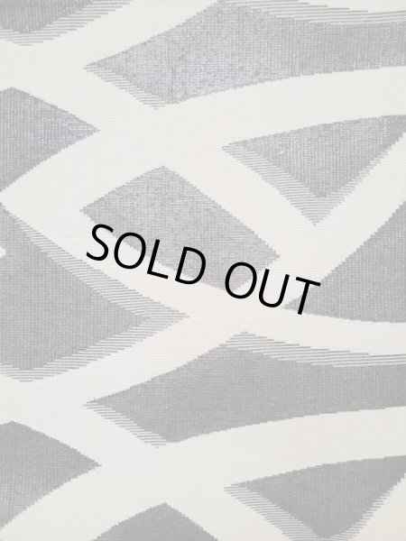 画像6: L0518I 八寸(袋名古屋)帯 女性用着物 シルク(正絹) 深い  オリーブ 抽象的模様 【中古】 【USED】 【リサイクル】 ★★☆☆☆ (6)