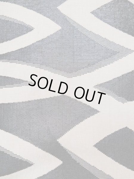 画像7: L0518I 八寸(袋名古屋)帯 女性用着物 シルク(正絹) 深い  オリーブ 抽象的模様 【中古】 【USED】 【リサイクル】 ★★☆☆☆ (7)