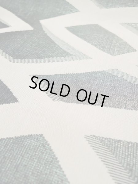 画像13: L0518I 八寸(袋名古屋)帯 女性用着物 シルク(正絹) 深い  オリーブ 抽象的模様 【中古】 【USED】 【リサイクル】 ★★☆☆☆ (13)