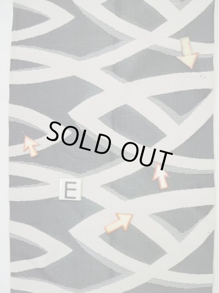 画像18: L0518I 八寸(袋名古屋)帯 女性用着物 シルク(正絹) 深い  オリーブ 抽象的模様 【中古】 【USED】 【リサイクル】 ★★☆☆☆ (18)