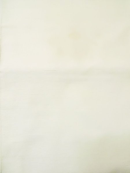 画像4: L0518N 袋帯 女性用着物 シルク（正絹）   オフ　ホワイト 葉 【中古】 【USED】 【リサイクル】 ★★☆☆☆ (4)