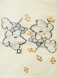 画像14: L0518N 袋帯 女性用着物 シルク（正絹）   オフ　ホワイト 葉 【中古】 【USED】 【リサイクル】 ★★☆☆☆ (14)